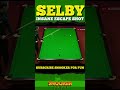 Selby's insane escape shot 🔥| #shorts #youtubeshorts #trending #snooker #ding #juddtrump #ronnie