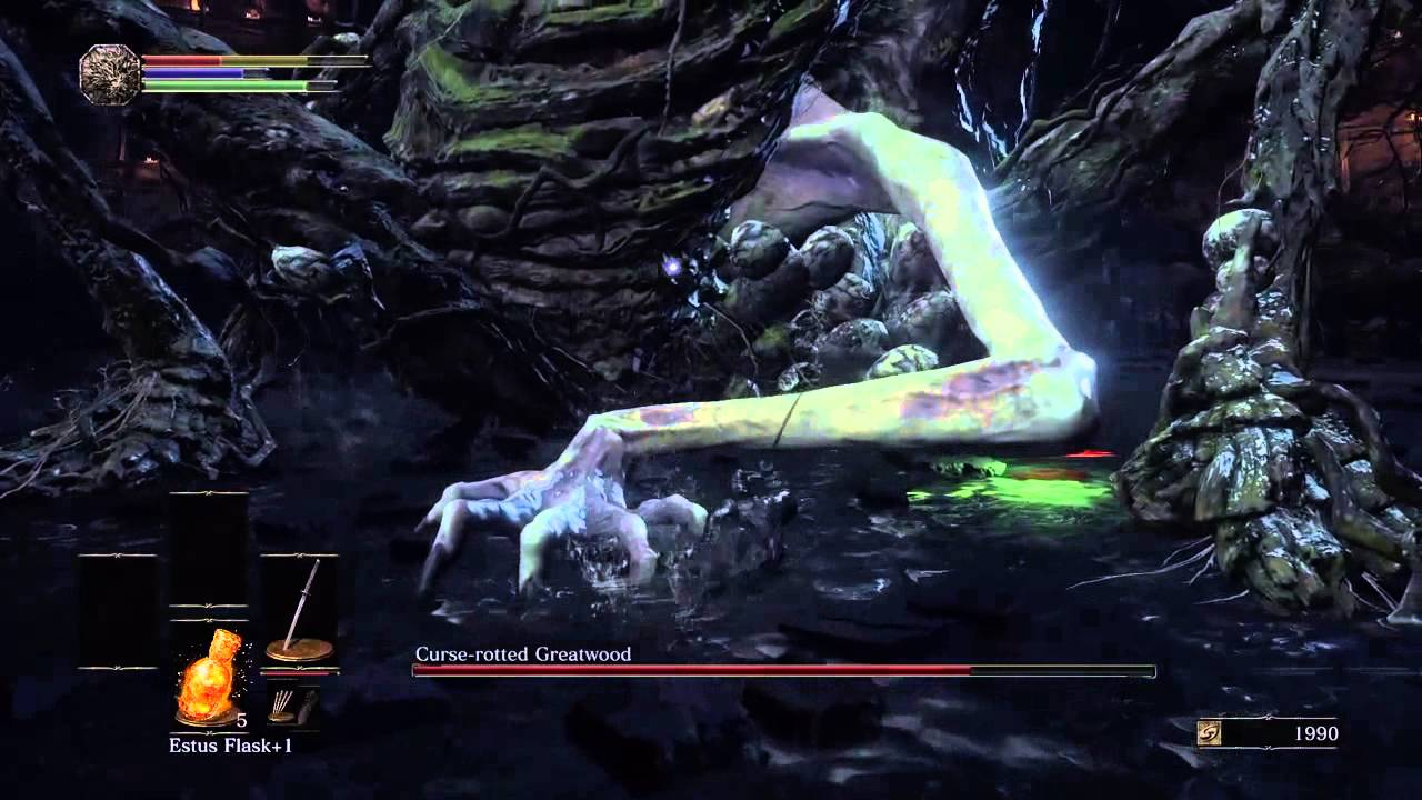 Cursed Rotten Greatsword Dark Souls 3 - Curse-rotted Greatsword Boss Fight - YouTube