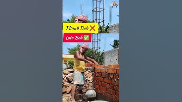 Brick Masonry work, plumb bob, how to use plumb bob