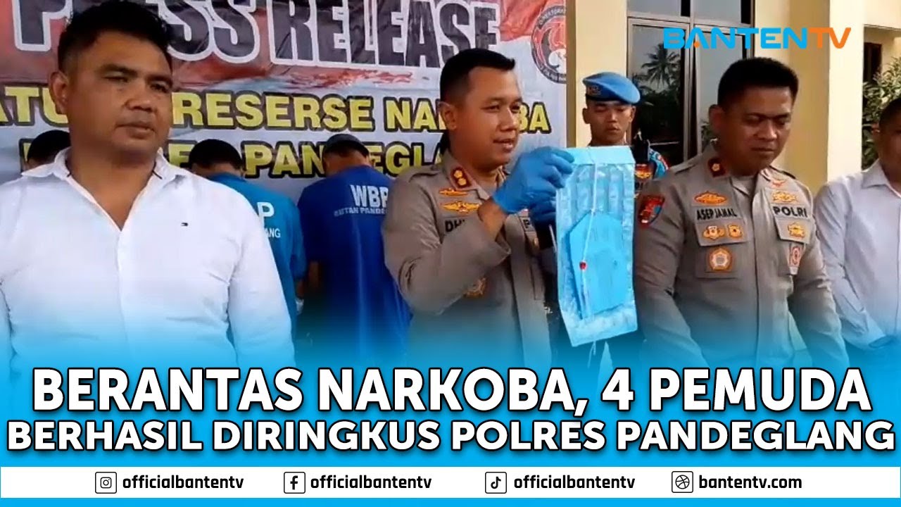 POLRES PANDEGLANG RINGKUS EMPAT PENGEDAR NARKOBA