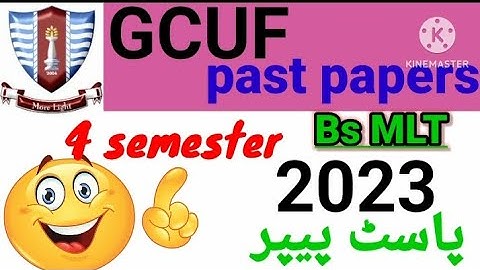 Bs MLT  4 semester  past paper   # GCUF # past paper# affiliate colleges