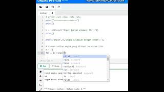 Tutorial Python mencari nilai rata-rata