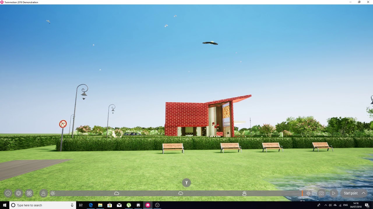 Room designed in sketch up from sketch up to Cenima4D to twinmotion.