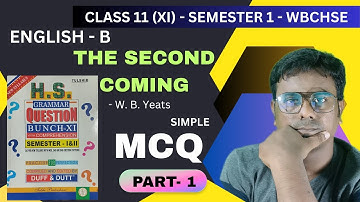 The Second Coming Class 11 MCQ | 50 MCQ Questions with Answers | Class 11 | WBCHSE | Duff & Dutt