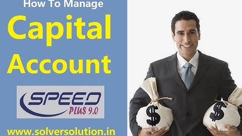 Speed Plus 9.0 : How To practically Manage Capital Account / owner equity   in Unicode ERP Software