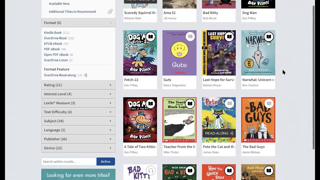 How to Use Digital Library to find AR Books