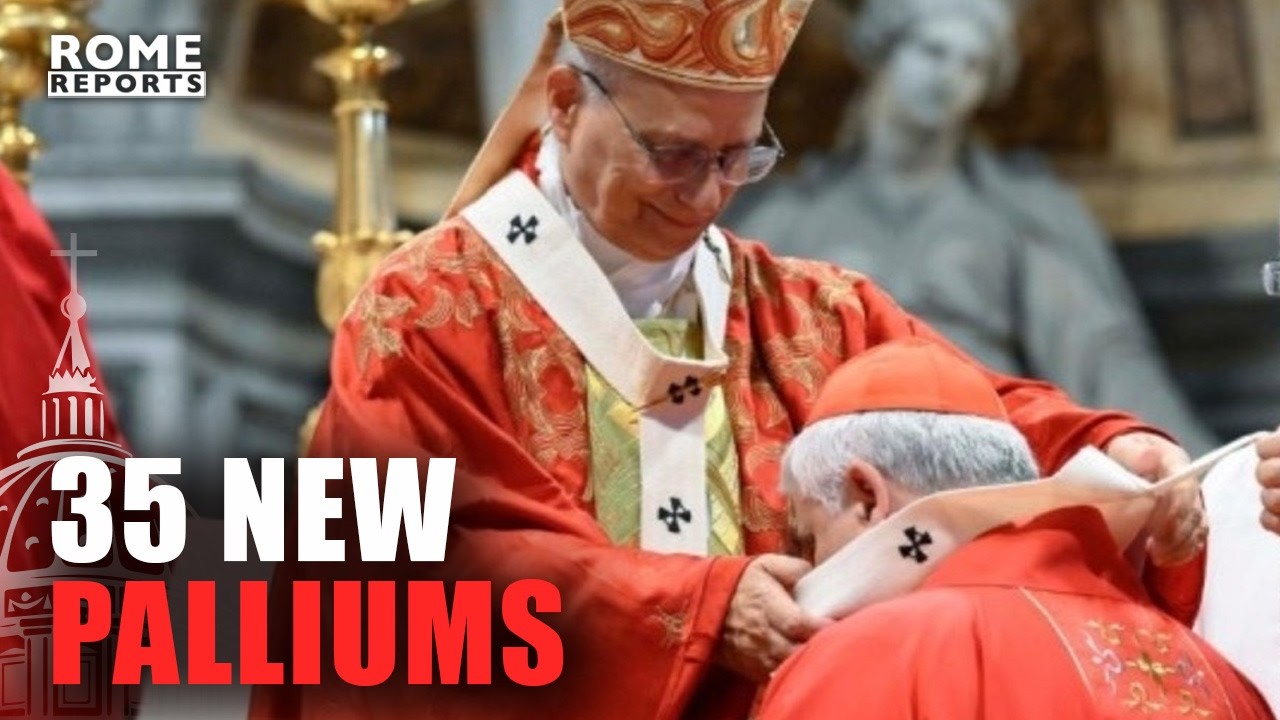 Pope Leo XIV presented the palliums to 35 metropolitan archbishops at the Vatican