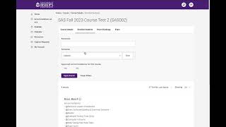 Faculty - How View Registered SAS Students