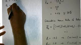 Arithmetic Mean versus Geometric Mean versus Geometric Mean Return: Example 1 - Part 3