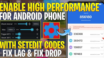 Enable High Performance With SetEdit Codes : No Root || Get Max FPS & Smooth Refresh Rate !! No Root
