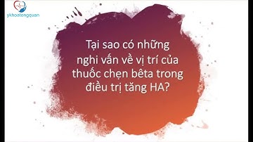 Vai trò của chẹn beta trong điều trị tăng huyết áp - PGS.TS BS Hồ Huỳnh Quang Trị