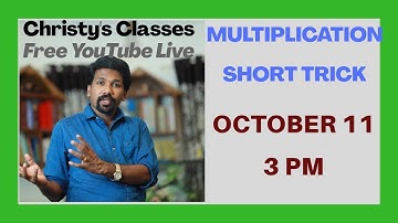 Multiplication | Short Trick | Vedic Maths | Christy Varghese | Christy
