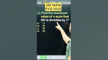 JEE Main 2026 || JEE MAIN 2025 ( 2 April - Shift 1 ) Permutation and Combination #maths JEE Class 12