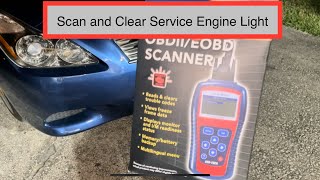 How to scan service check engine code 2008-2013 Infiniti G37S coupe OBD 2 Scan Tool clearing codes