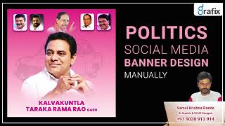 Create a Political Instagram Banner Design in Telugu #KTRBANNER #kcrbanner ll PSD Free Download II screenshot 5