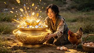 Poor girl inherits a treasure bowl that turns waste to treasure, copies everything—and gets rich!