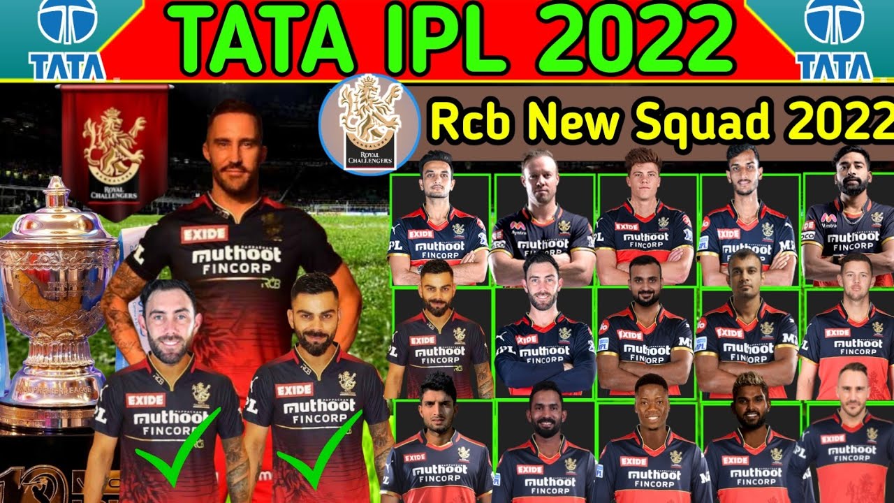 IPL 2022- Royal Challengers Bangalore Best & Confirm Squad | Rcb Final Full Squad 2022 |