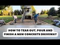 How To Tear Out And Pour A New Concrete Driveway (DIY)