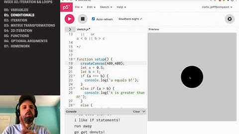 CP1: Iteration && Loops in P5JS – Conditionals