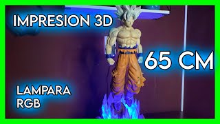 Impresión 3D Goku ultra instinto RGB | Goku Migatte No Gokui | PLA + Resina