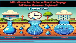Infiltration vs Percolation vs Runoff vs Seepage: Soil Water Movement Explained!