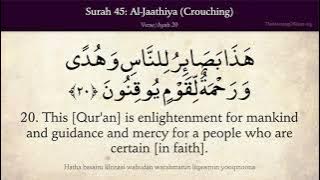 Download lagu Quran 45. Al-Jathiyah (The Kneeling Down, Crouching): Arabic and English translation HD 4K