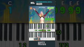 Golden - HUNTR/X (KPop Demon Hunters) Both Hands | Easy Piano Tutorial #shorts #piano #pianotutorial
