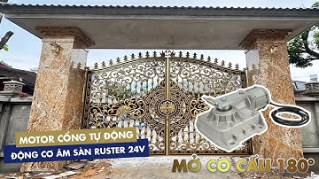 CỔNG TỰ ĐỘNG 2 CÁNH NHÔM ĐÚC MỞ 180 ĐỘ | Ruster Việt Nam