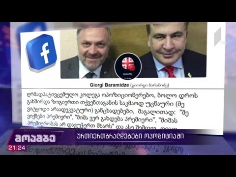 ურთიერთბრალდებები ოპოზიციაში