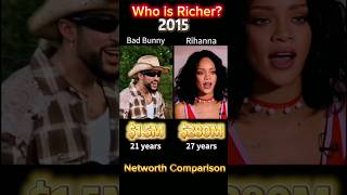 Rihanna Vs  Bad Bunny Networth Comparison 💲💸💵💰#celebrity #networth  #Rihanna#BadBunny