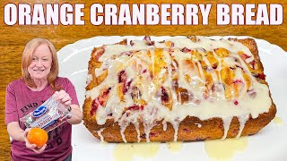 Orange Cranberry Bread With Glaze Christmas Bread Recipe