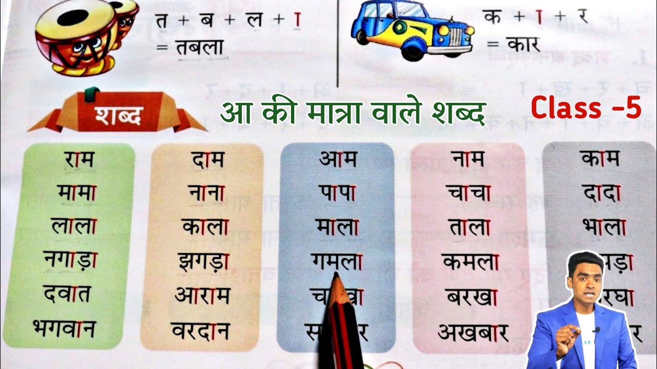 Aa ki matra wale shabd l आ की मात्रा वाले शब्द l how to learn hindi l ...