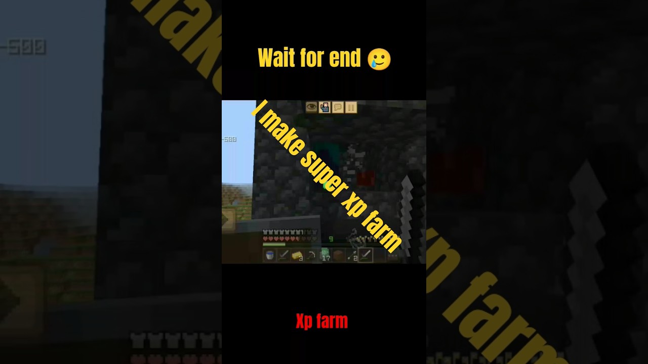 ? why YouTube freez my short Build XP Farm//😱 In My Survival world 🌎