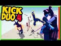 Kick Duo 4! Taekwondo and Jester vs Every Faction 2v1 + Bonus - TABS MODS GAMEPLAY