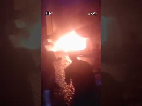 مشاهد اندلاع حريق هائل في سوق العين الشعبي بالمواسط