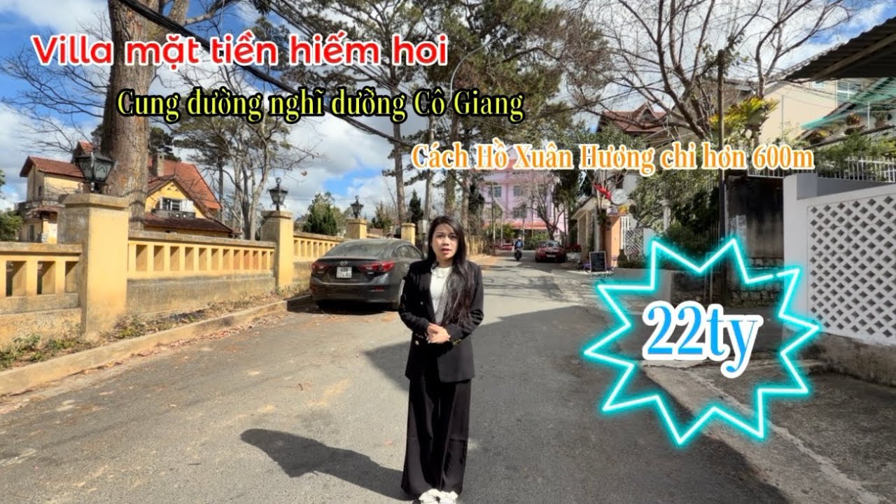 Villa mặt tiền hiếm hoi cung đường nghĩ dưỡng Cô Giang - Cách Hồ Xuân Hương Đà Lạt hơn 600m