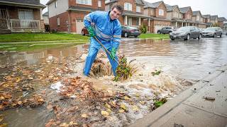Clearing a Blocked Drain After Heavy Rain Chaos