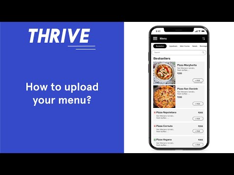 Thrive Now | How to upload your Menu?