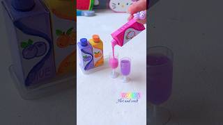 Mini juice set  (miniature craft) #shorts #tonniartandcraft #love #diy #craft #youtubeshorts #art