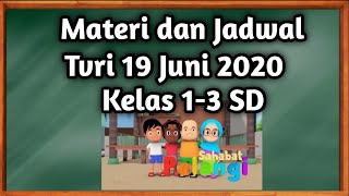Materi dan Jadwal Tvri 19 Juni 2020 Kelas 1-3 SD