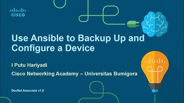 Lab 7.4.7 - Use Ansible to Back Up and Configure a Device
