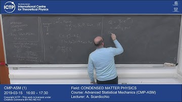 Advanced Statistical Mechanics (CMP-ASM) Lecture 1