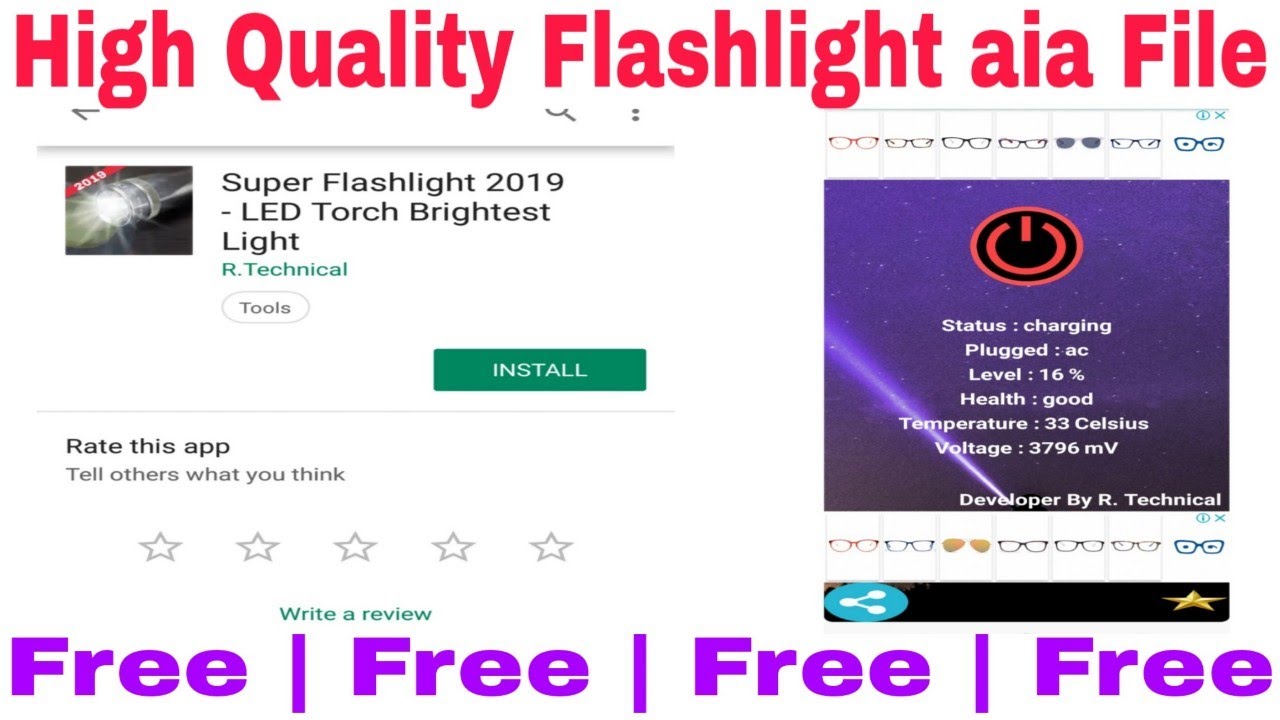Flashlight Aia File || Free Free || Professional Aia File || 100% Ads Show || 