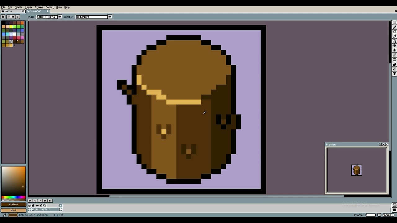 How to make a Tree Trunk using pixel art