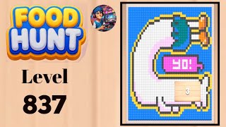Food hunt pixel puzzle level 837 solution and walkthrough for gameplay 