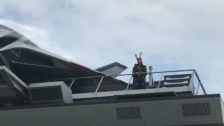 Avengers Campus Loki Stands Next To The Quinjet And Waves - Disney California Adventure 73122