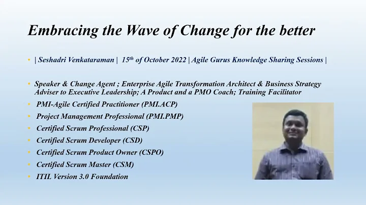 SSAG - Meetup #01 - Session #4 - Embracing the cha...