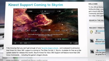Skyrim Gets Xbox Kinect Voice Commands for Elder Scrolls