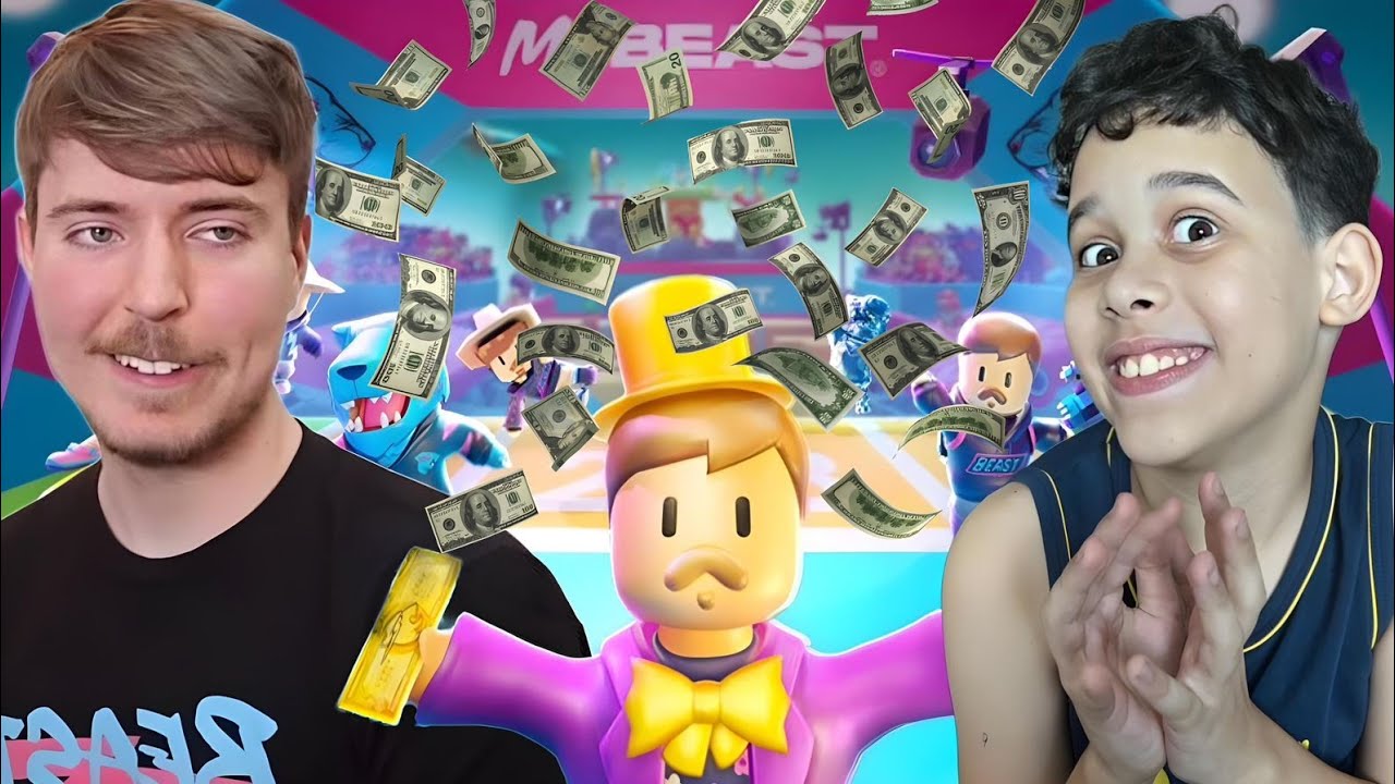 JOGUEI COM O MR BEAST no Stumble Guys