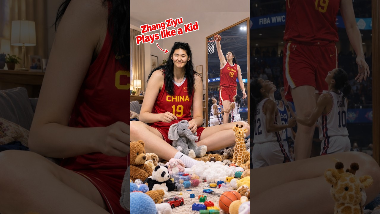 ⁣I Can't Believe Zhang Ziyu's Doing this😳🙆🏿‍♂️. #zhangziyu #zhanziyutall #basketball #wnba